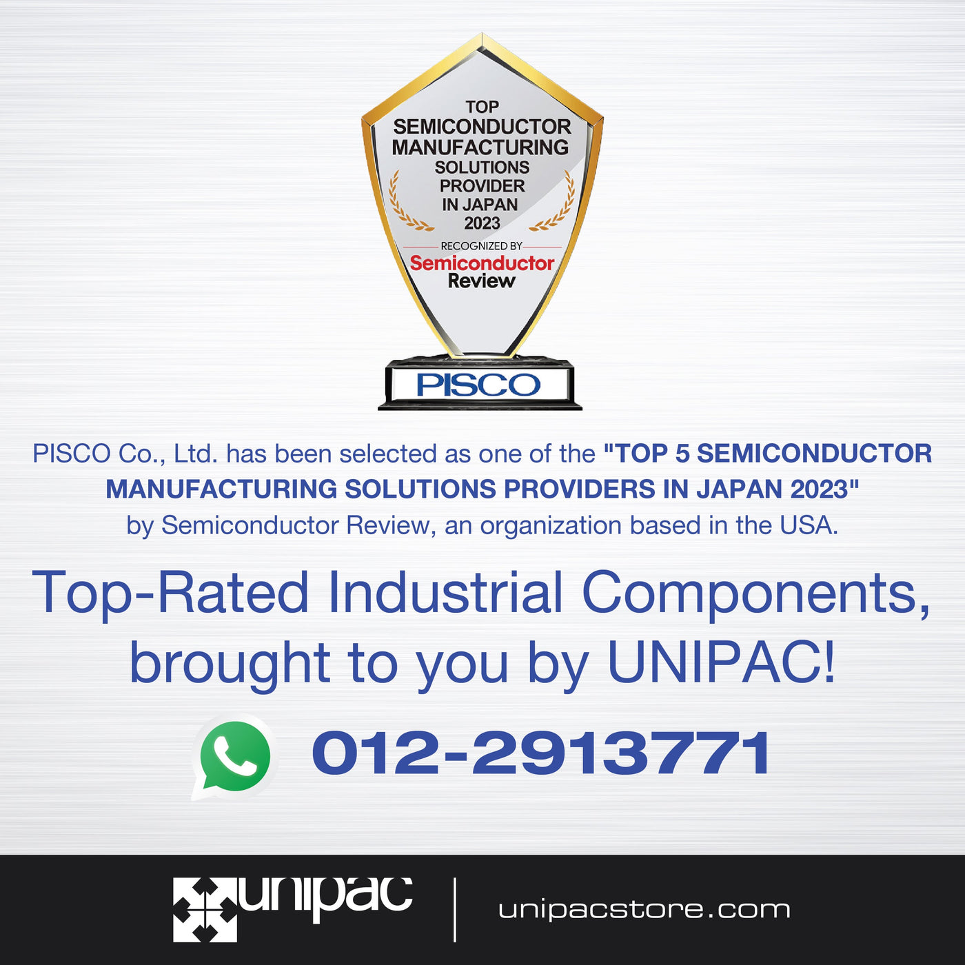 Pisco Vacuum Components: Precision for your industrial needs, Distributed by UNIPAC