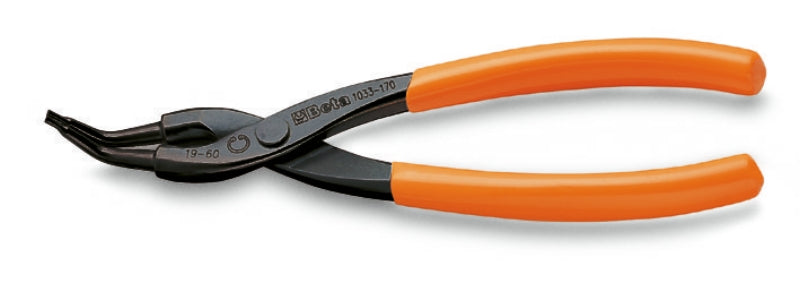 1033 - Internal Circlip Pliers, Bent Pattern, 45?, PVC-Coated Handles