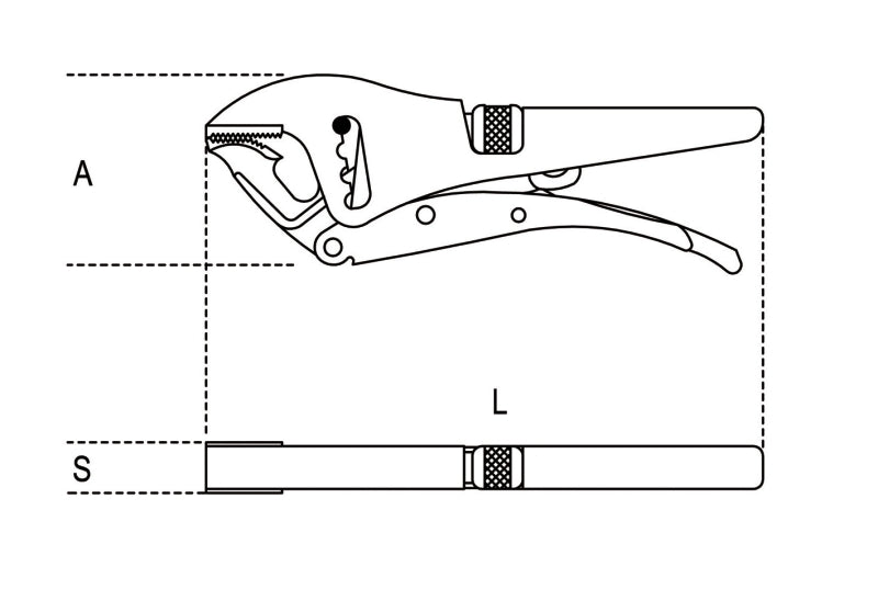1051GM - Double Adjustment Self-Locking Pliers, Floating Jaw