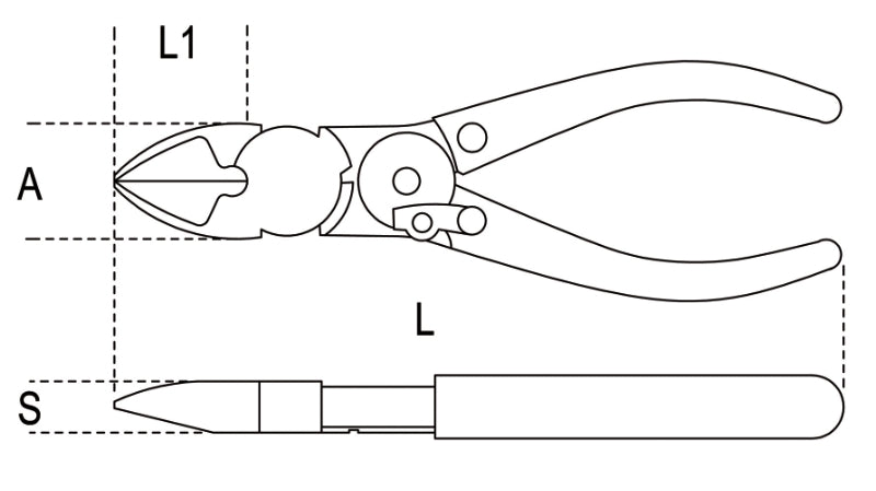 1095N - Toggle Lever Assisted Diagonal Cutting Nippers