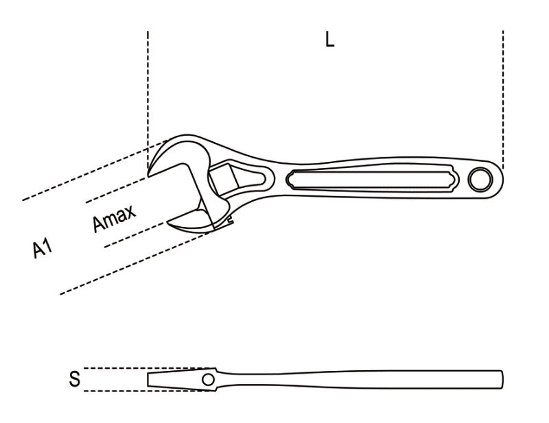 111N - Adjustable Wrenches with Scales, Phosphatized