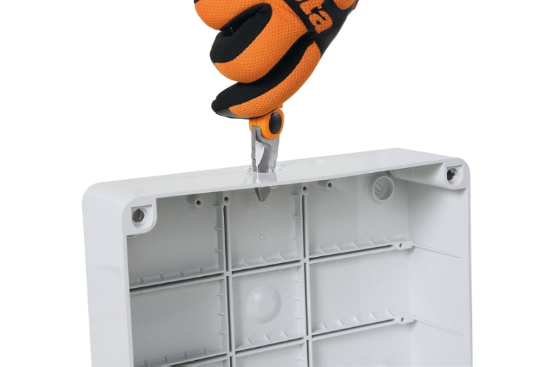 1128FXS - Electrician's Scissors with Graduated Milling Profiles, Straight Stainless Steel Blades, with Microteeth, Cable Cutting Groove, and Crimping Pliers for Tube Terminals