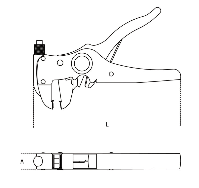 1149F - Front Wire Stripping Pliers with Cutting Blade, Self-Adjusting