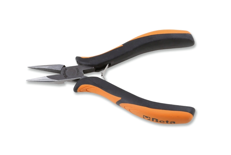 1175BM - Smooth Half-Round Short Nose Pliers, Bimaterial Handles