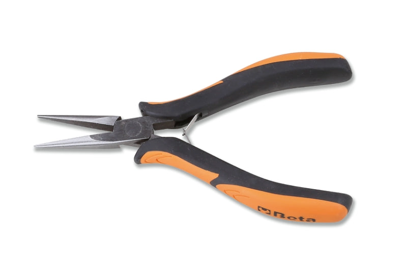 1177BM - Smooth Half-Round Long Nose Pliers, Bimaterial Handles