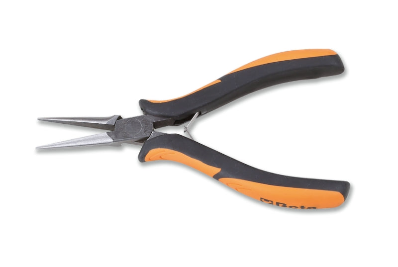 1178BM - Smooth Half-Round Long Needle Nose Pliers, Bimaterial Handles