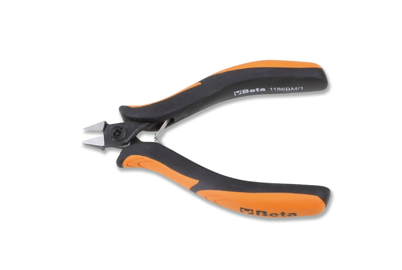 1186BM - Diagonal Flush Cutting Nippers, Slim Tapering Tips, Bimaterial Handles