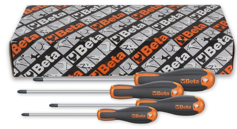 1209E/PZ-S4 - Set of 4 Screwdrivers for Cross Head Pozidriv-Supadriv Screws (Item 1209E/PZ)