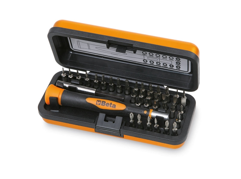 1256/C36-2 - Bimaterial Microscrewdriver with 36 Interchangeable 4-mm Bits and Magnetic Extension