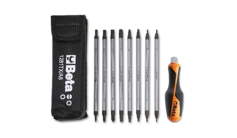 1281BG-TX/A8 - Assortment of 8 Reversible Screwdrivers and 1 Accessory