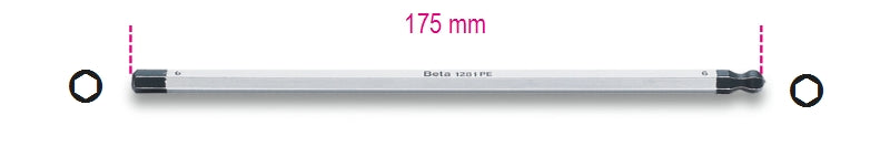 1281PE - Reversible Ball Head Hexagon Screwdriver Blades