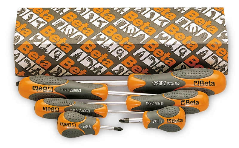 1299PZ/S6 - Set of 6 Screwdrivers for Cross Head Pozidriv-Supadriv Screws (Item 1299PZ)