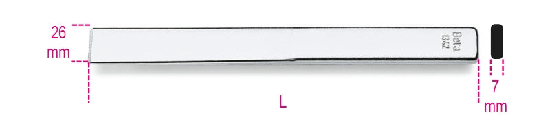1342 - Extra Flat Chisel with Straight Cutter