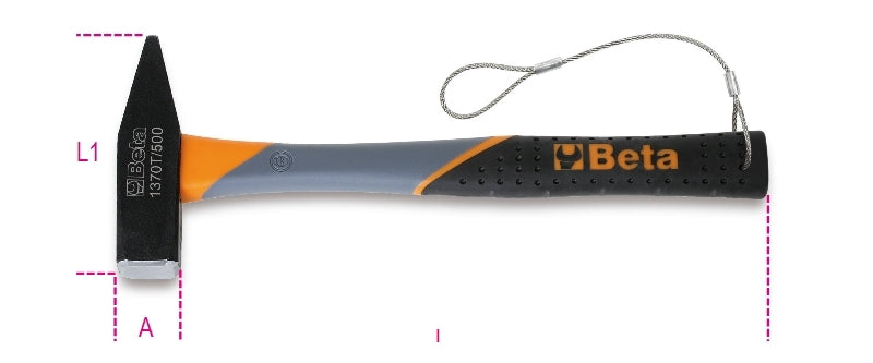 1370T-HS - Mechanic's hammers fibre shaft H-SAFE