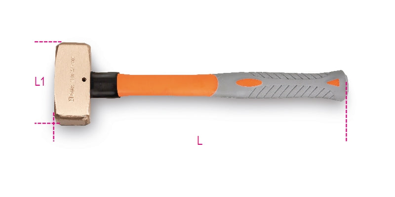 1380BA/PL - Sparkproof mason club hammers, fibre shafts