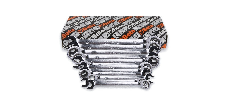 141/S12 - Set of 12 Ratcheting Combination Wrenches, Straight Series (Item 141)