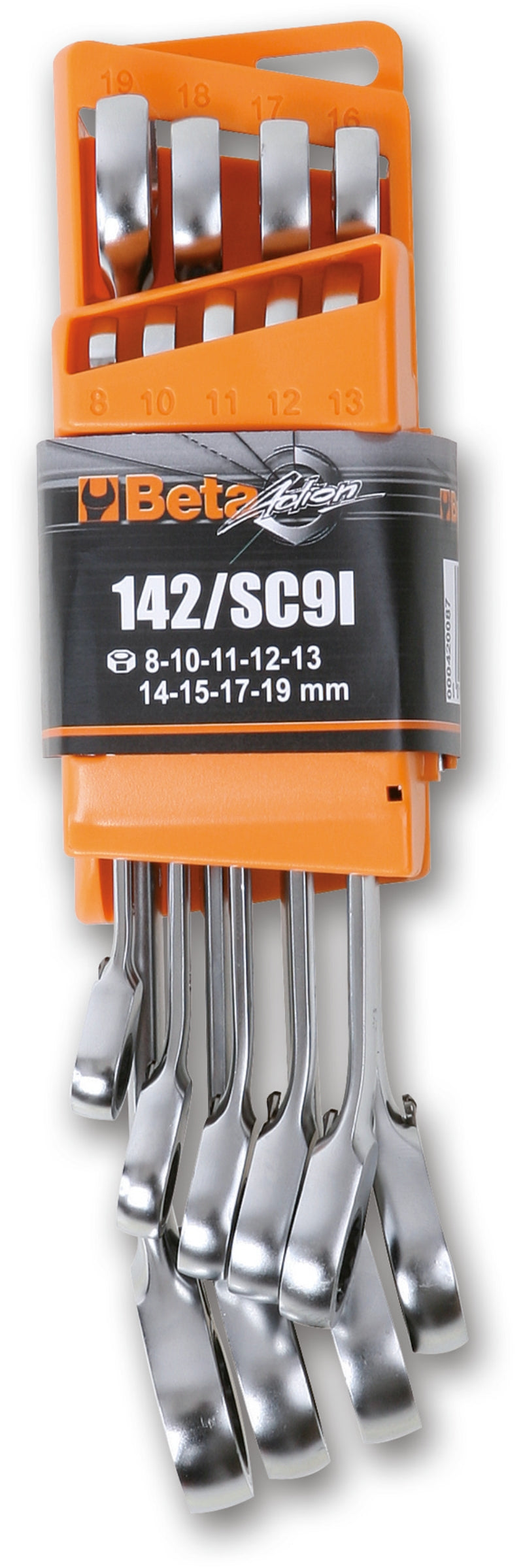 142/SC9I-E - Set of 9 Reversible Ratcheting Combination Wrenches (Item 142), in Support