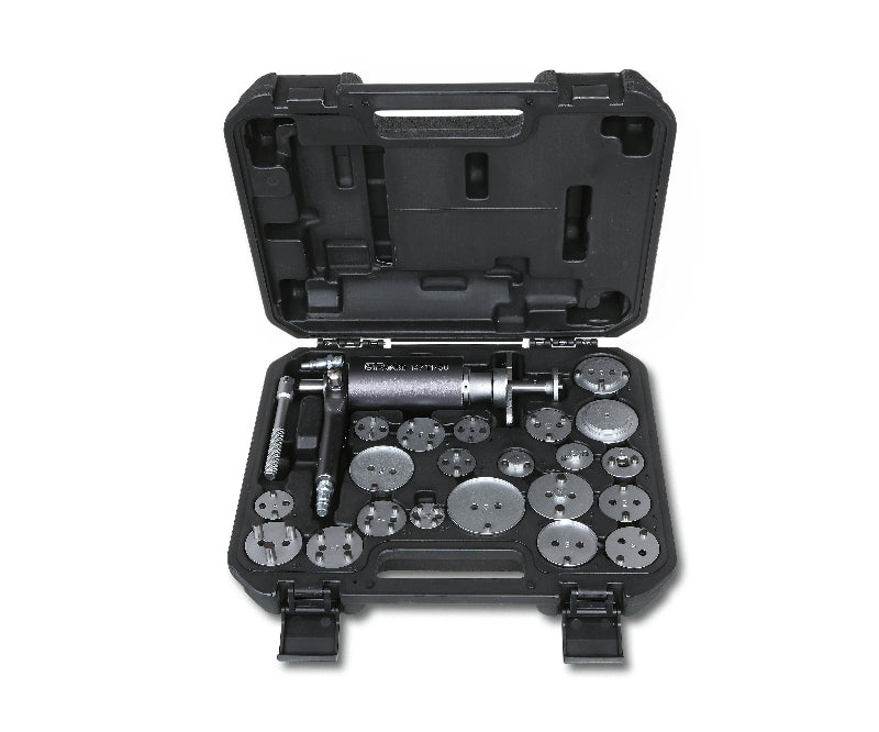 1471M/C22 - Pneumatic Tool for Pushing Back and Rotating Right and Left Disc Brake Pistons with Accessories in Plastic Case