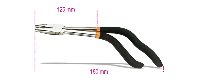 1475U - Combination Pliers, Bright Chrome-Plated, Double Layer PVC Coated Gun Handles