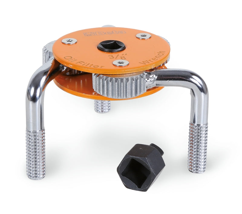 1493H - Self-Adjusting Oil Filter Wrench, with Three Arms for Right-and Left-Hand Tightening