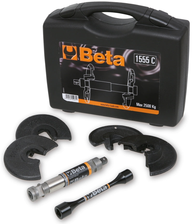 1555C - Telescopic Compressor for Shock Absorber Springs with 4 Forks and Torsion Bar