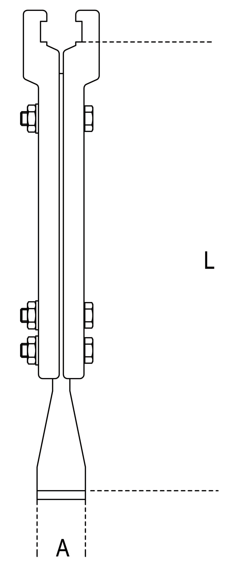 1580GL - Loose Legs, Long Series, for Pullers Item 1580/8I