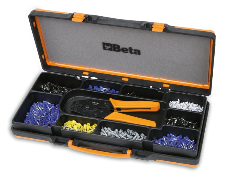 1606A/C9 - Crimping Pliers for Tubular Terminals 1606A with Assortment of 450 Terminals