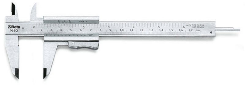 1650 - Sliding Gauge Made from Hardened Stainless Steel in Leather Sheath