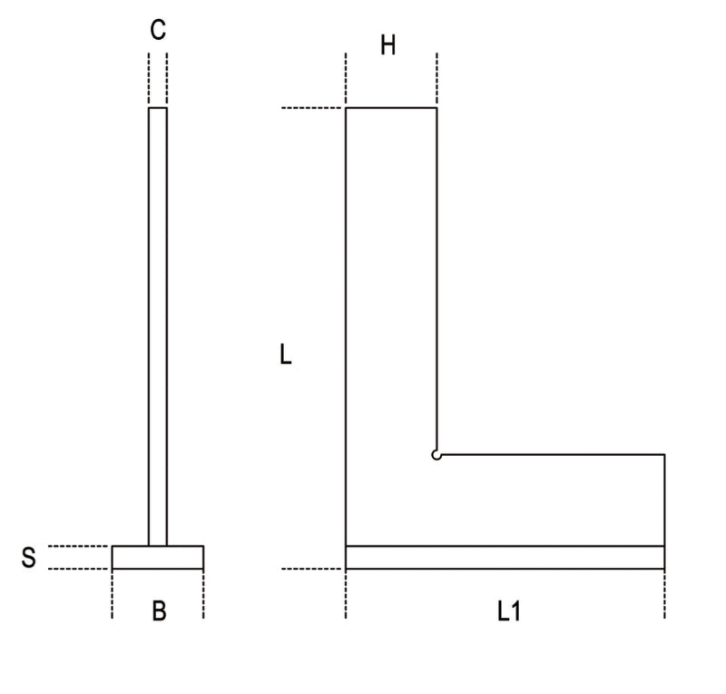 1668A - Flanged Precision Squares Made from Normalised, Ground Steel
