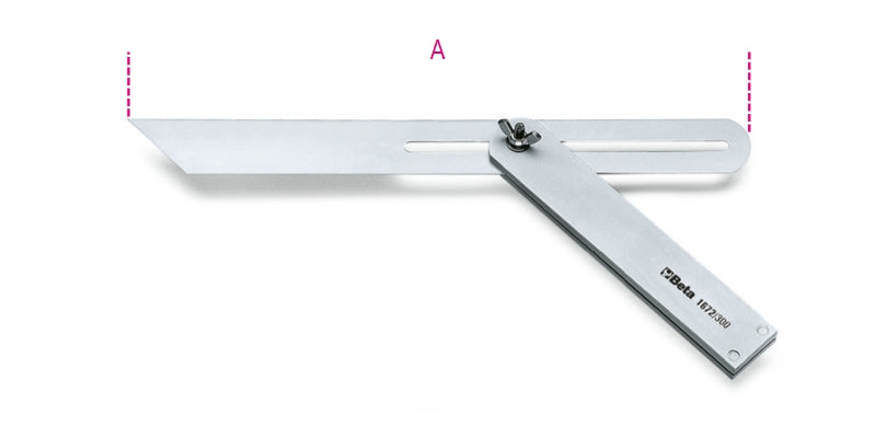 1672 - Mitre Square, Adjustable Sliding Blade, Base and Blade Made from Steel