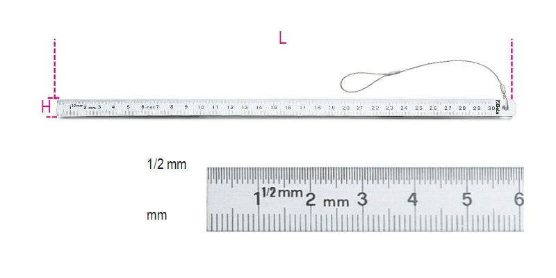 1682HS - Flexible Graduated Rules Made from Stainless Steel H-Safe