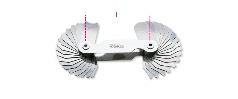 1707A/1 - 2 - 3 - Radius Gauges, Concave and Convex Steel Blades