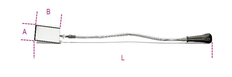 1715FL/A - Square Flexible Inspection Mirror