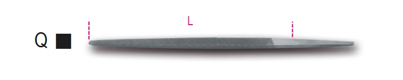 1718A...Q - Second-Cut Square Files, without Handles