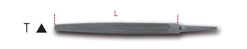 1718A...T - Second-Cut Triangular Files, Without Handles
