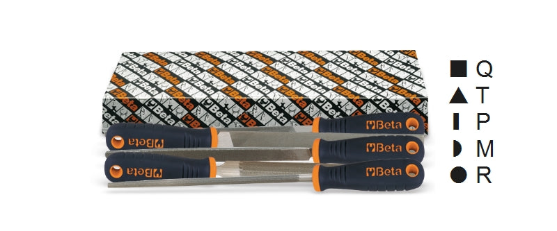 1719BMX...S5 - Set of 5 Smooth Files, with Handles