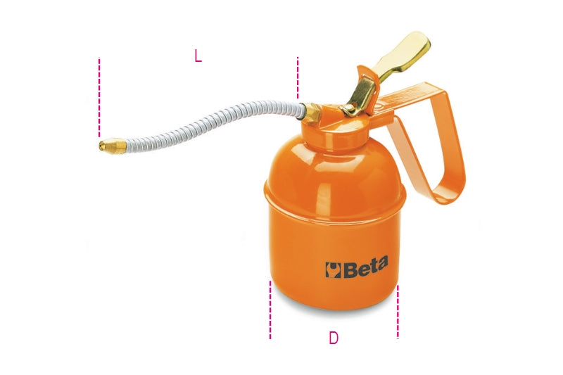 1751 - Metal Pressure Oil Cans Flexible Spout