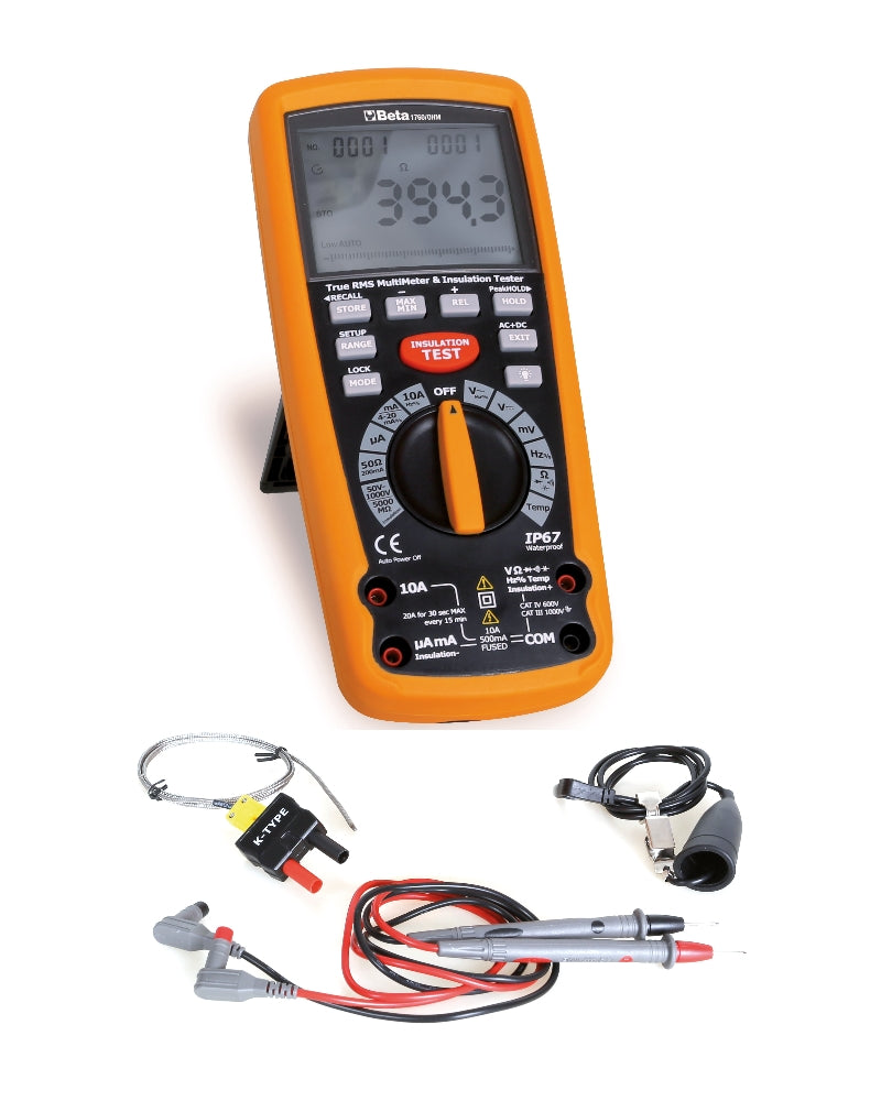 1760/OHM - Multimeter/Megohmmeter for High Voltage Insulation Testing. True Rms Indicator