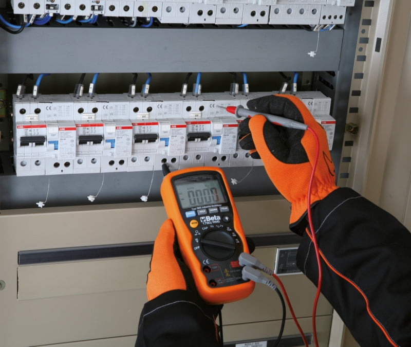 1760/RMS - Industrial Digital Multimeter Accurate and Sturdy, in A 6-mm Co-Moulded Shell, with Antislip, Shockproof Outer Rubber Part