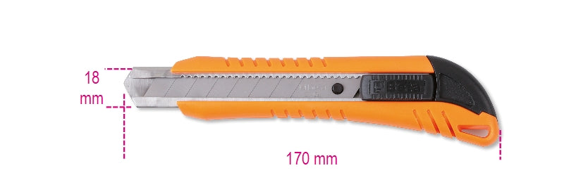 1771 - Utility Knife, 18mm, Supplied with 3 Blades