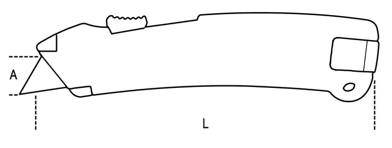 1772H - Safety Utility Knife with Retractable Blade, Supplied with 2 Blades