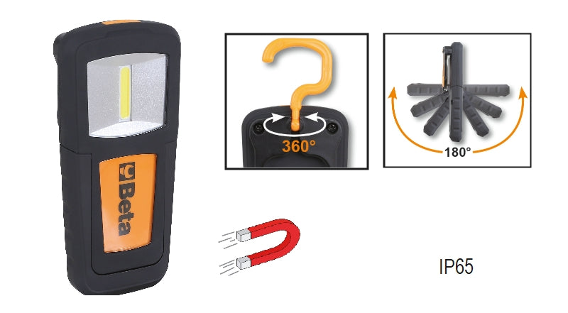 1838COB - Compact Rechargeable Inspection Lamp with Ultra-Brightness Leds. Lithium Polymer Battery