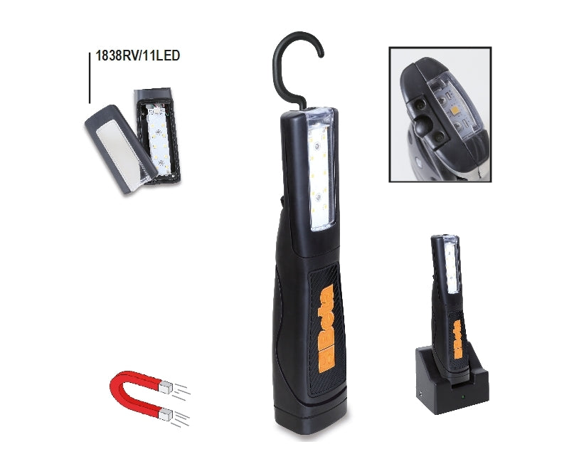 1838/11LED - Rechargeable Inspection Lamp with Ultra-High Brightness Leds, Lithium Polymer Battery