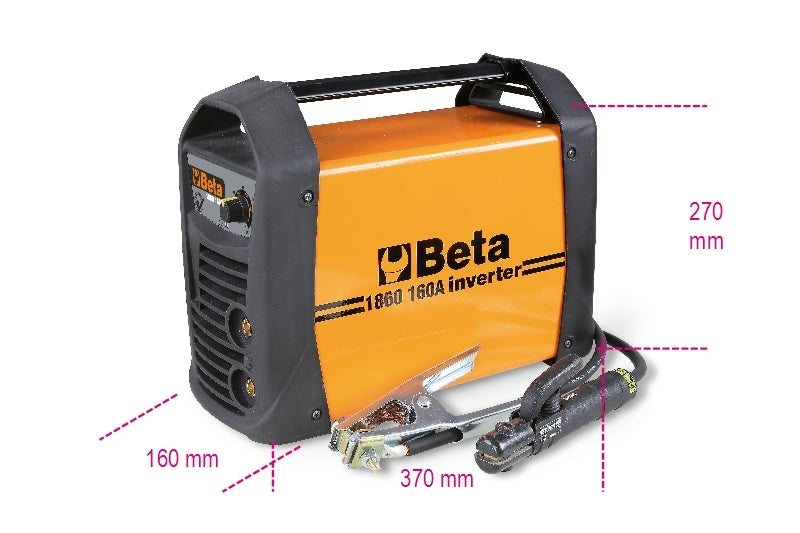 1860 160A - DC Inverter Welding Machine formma and Tig Electrode Steel Welding. Compact and Easy to Carry Arc Force, Hotstart, Anti-Sticking and Thermostatic Protection Features
