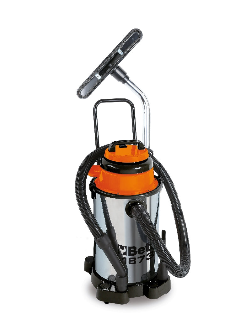 1873 - Solid and Vacuum Cleaner, 30L, Stainless Steel Drum