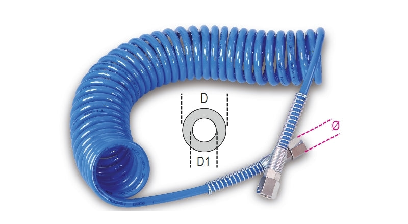 1914 - Polyurethane Recoiled Hoses, 98 Shore, Extandable