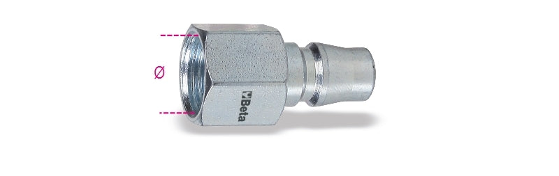 1916JF - Quick Couplings, Asian Profile, Female Threaded, Cylindrical (BSP)