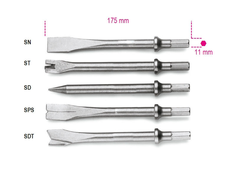 1940S... - Chisels for Air Hammers (Items 1940, 1940Hd)