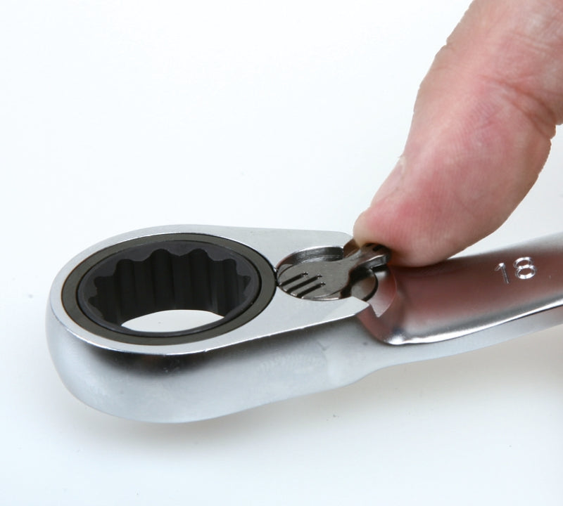 195P/B5 - Set of 5 Reversible Ratcheting Double-Ended Angle Head Wrenches (Item 195P), in Wallet