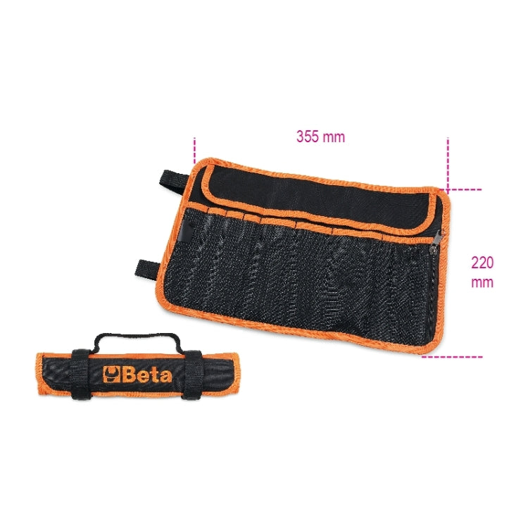 2002/BV7-ZIP - Roll-up tool wallet made of durable polyester, empty